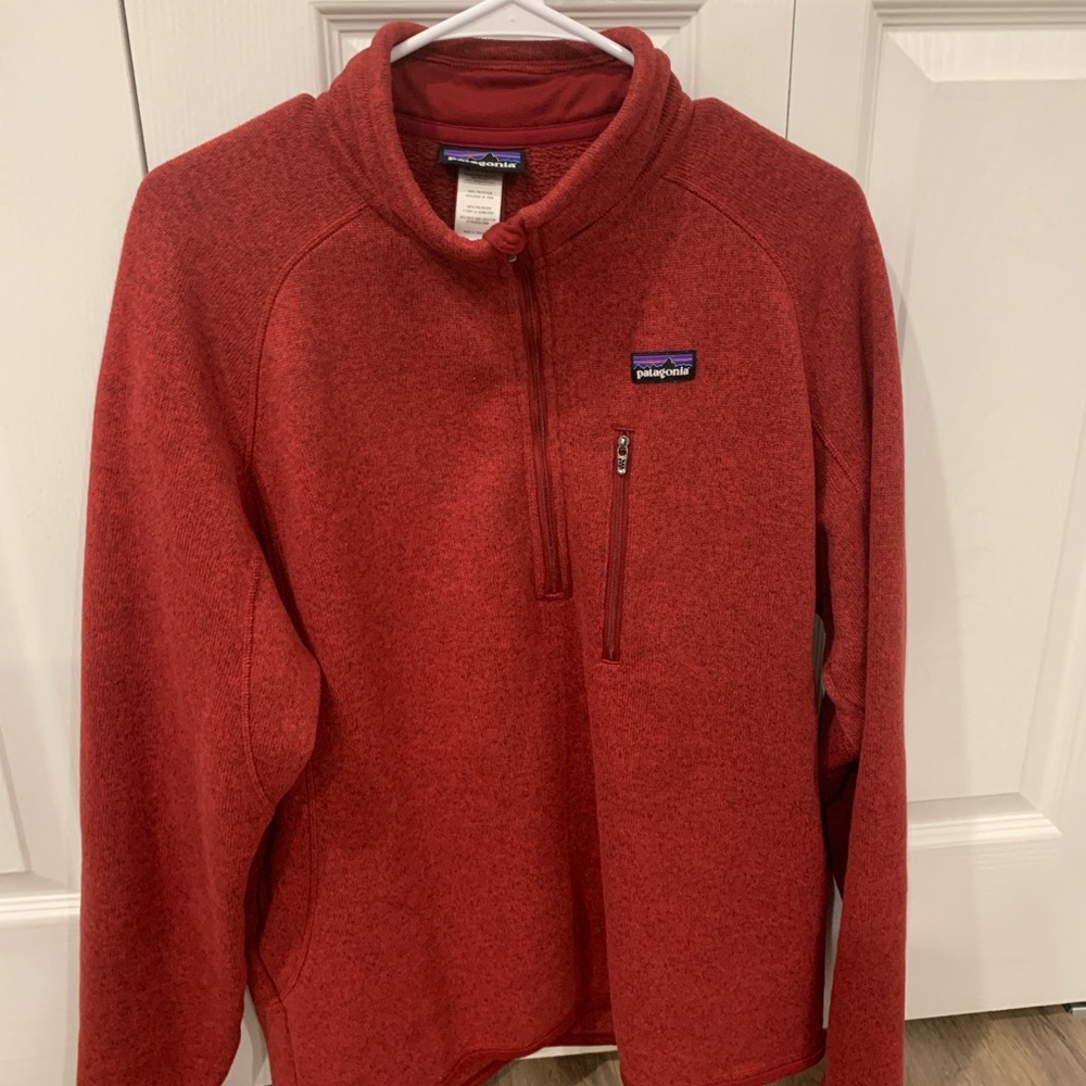 Patagonia Men's Zip-Up Sweater in Rich Red